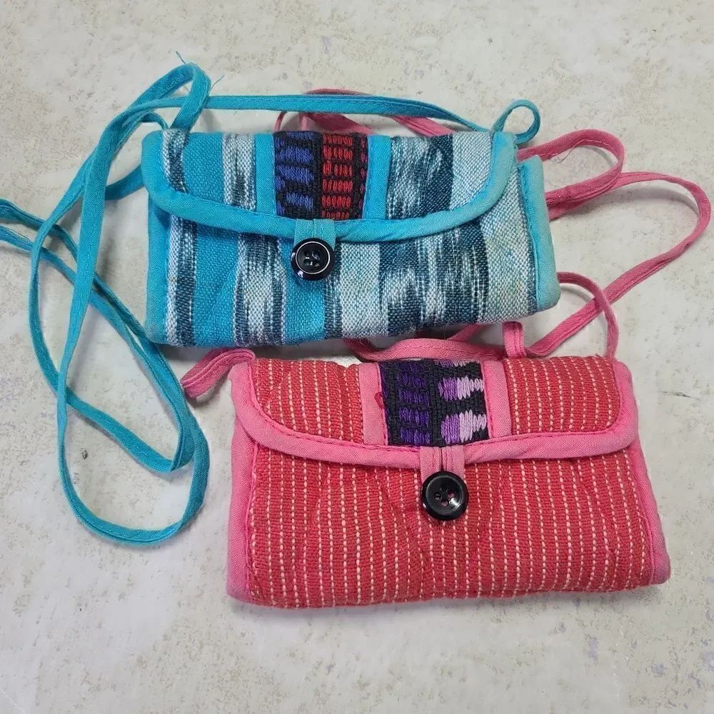 Bundle of 2 Handmade Vintage Tiny Crossbody Guatemala